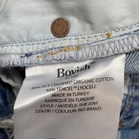 Boyish Women’s The Jovi Relaxed Straight Wide Leg Jeans Blue Size 26 - Picture 4 of 9